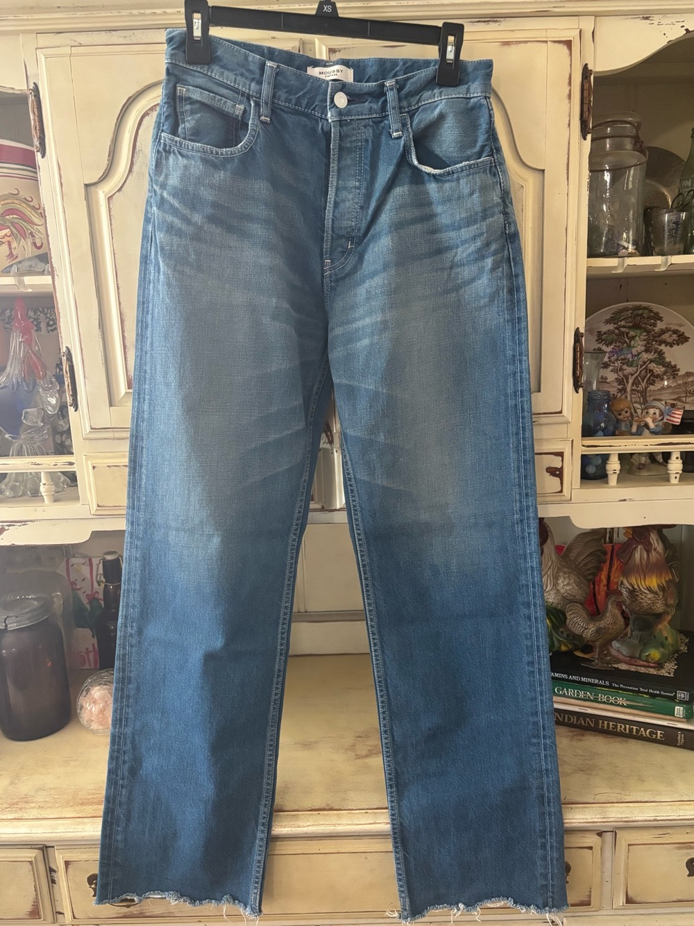 Moussy jeans high rise straight denim